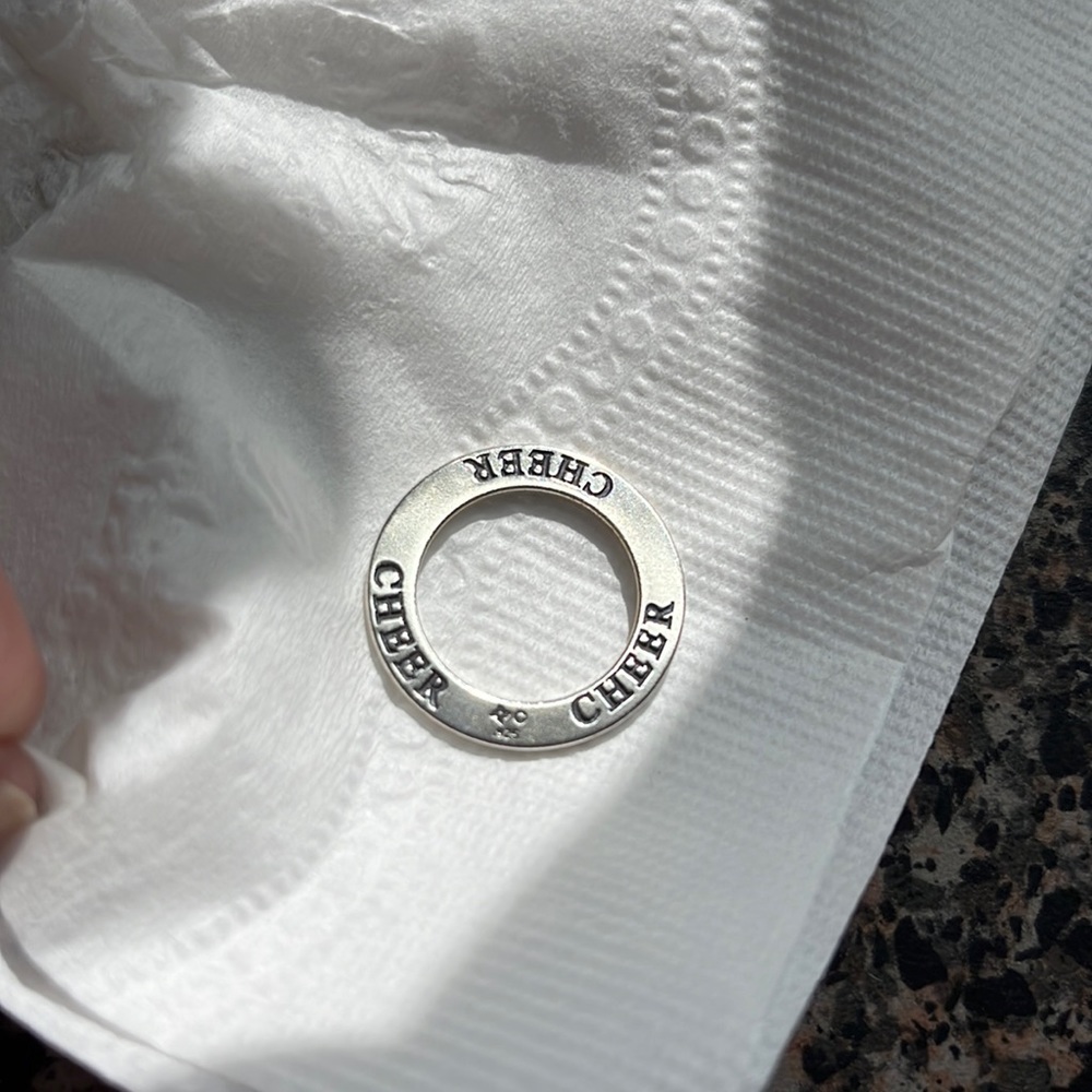 NWOT Cheer charm sterling